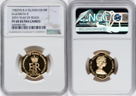 British Colony. Elizabeth II gold Proof "30th Anniversary of Reign" 100 Dollars 1982-FM PR68 Ultra Cameo NGC, Franklin mint, KM34. Mintage: 620. HID09...
