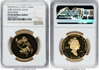 Elizabeth II gold Proof "Wild Rose" 350 Dollars 2002 PR69 Ultra Cameo NGC, Royal Canadian Mint mint, KM502. Floral series. HID09801242017 © 2022 Herit...