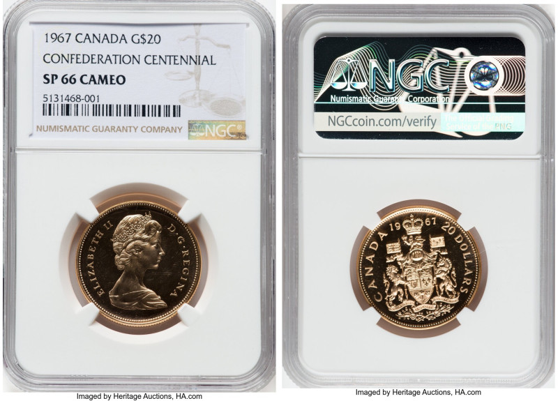 Elizabeth II 7-Piece Certified & Uncertified gold & silver "Confederation Centen...