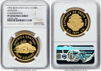Republic gold Proof "Anteater" 1500 Colones 1974 PR68 Ultra Cameo NGC, Royal mint, KM202. Conservation series. HID09801242017 © 2022 Heritage Auctions...