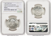 Republic silver "Death of Ernesto Che Guevara - 20th Anniversary" 5 Pesos 1987 MS69 NGC, KM159. HID09801242017 © 2022 Heritage Auctions | All Rights R...