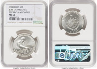 Republic silver "Jose Capablanca - Chess Championship" 5 Pesos 1988 MS68 NGC, KM180. HID09801242017 © 2022 Heritage Auctions | All Rights Reserved