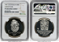 Republic silver Proof "Death of Ludovit Stur" 500 Korun 1981 PR68 Ultra Cameo NGC, KM105. Mintage: 1,586. HID09801242017 © 2022 Heritage Auctions | Al...