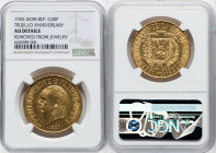 Republic gold "Trujillo Anniversary" 30 Pesos 1955 AU Details (Removed From Jewelry) NGC, KM24. Displaying original color. HID09801242017 © 2022 Herit...