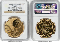 Republic gold "Rooster" 1000 Euro 2015 MS70 NGC, Mintage: 10,000. One of first 100 struck. HID09801242017 © 2022 Heritage Auctions | All Rights Reserv...