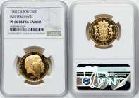Republic gold Proof "Independence" 50 Francs 1960 PR66 Ultra Cameo NGC, KM3. Frosted devices compliment the mirrored fields beautifully. HID0980124201...