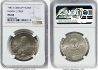 Democratic Republic silver "Martin Luther" 20 Mark 1983 MS68 NGC, KM94. HID09801242017 © 2022 Heritage Auctions | All Rights Reserved