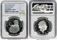 Elizabeth II silver Proof "Seymour Panther" 2 Pounds (1 oz) 2022 PR69 Ultra Cameo NGC, S-TBCSA1. Limited Edition Presentation Mintage: 6,000. Tudor Be...