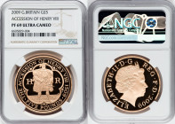 Elizabeth II gold Proof "Accession of Henry VIII" 5 Pounds 2009 PR69 Ultra Cameo NGC, KM-Unl., S-L20. Mintage: 1,130. HID09801242017 © 2022 Heritage A...