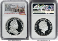 Elizabeth II silver Proof "King George I" 5 Pounds (2 oz) 2022 PR70 Ultra Cameo NGC, Limited Edition Presentation Mintage: 750. British Monarchs serie...