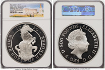 Elizabeth II silver Proof "White Horse of Hanover" 500 Pounds (1 Kilo) 2020 PR70 Ultra Cameo NGC, S-QBCSE8. Graded Presentation Mintage: 20. One of Fi...