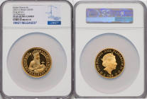 Elizabeth II gold Proof "King James I" 500 Pounds (5 oz) 2022 PR69 Ultra Cameo NGC, Limited Edition Presentation Mintage: 75. British Monarchs series....