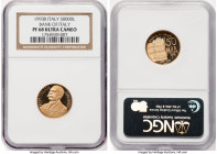 Republic gold Proof "Bank of Italy Centenary" 50000 Lire 1993-R PR68 Ultra Cameo NGC, Rome mint, KM176. HID09801242017 © 2022 Heritage Auctions | All ...