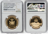 Elizabeth II gold Proof "150th Anniversary Chamber of Commerce and Industry" 1000 Rupees 2000 PR70 Ultra Cameo NGC, KM63. Mintage: 300. Accompanied by...