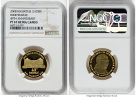 Republic gold Proof "40th Anniversary of Independence" 1000 Rupees 2008 PR69 Ultra Cameo NGC, Mintage: 1000. Accompanied by original case of issue and...