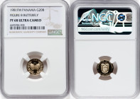 Republic gold Proof "Figure 8 Butterfly" 20 Balboas 1981-FM PR68 Ultra Cameo NGC, Franklin mint, KM72. HID09801242017 © 2022 Heritage Auctions | All R...