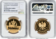 People's Republic 3-Piece Certified gold "Solidarity Anniversary" Proof Set 1990-MW NGC, 1) 200000 Zlotych (1 oz) - PR69 Ultra Cameo. 32mm. 2) 50000 Z...
