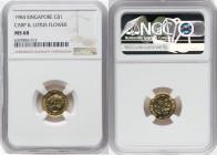 Republic gold "Carp & Lotus Flower" Dollar (1/10 oz) 1984 MS68 NGC, KM28. Mintage: 10,000. HID09801242017 © 2022 Heritage Auctions | All Rights Reserv...