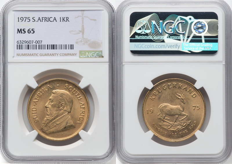 Republic gold Krugerrand (1 oz) 1975 MS65 NGC, KM73. HID09801242017 © 2022 Herit...