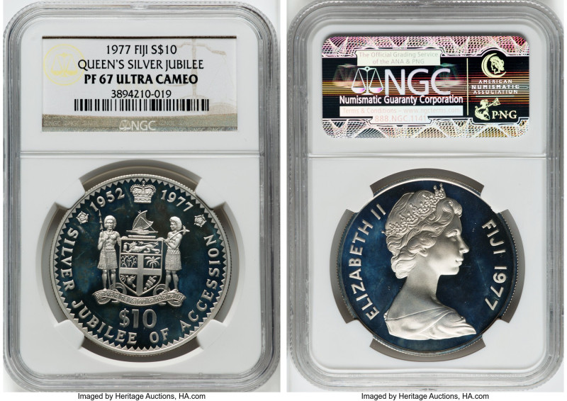 4-Piece Lot of Certified silver Proof "Silver Jubilee" Assorted Issues 1977 NGC,...