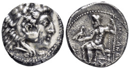 KINGS of MACEDON. Alexander III The Great.(336-323 BC). Tetradrachm. 

Obv : Head of Herakles right, wearing lion skin.

Rev : 

Condition : Nicely to...