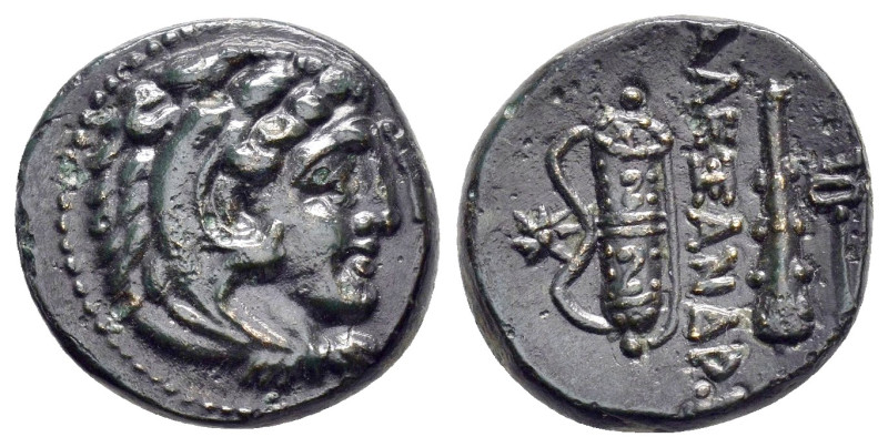 KINGS of MACEDON. Alexander III The Great.(336-323 BC). Ae.

Obv : Head of Herak...