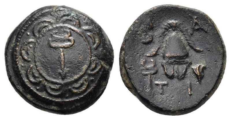 KINGS of MACEDON. Alexander III The Great.(336-323 BC).Sardes.Ae.

Obv : Shield ...
