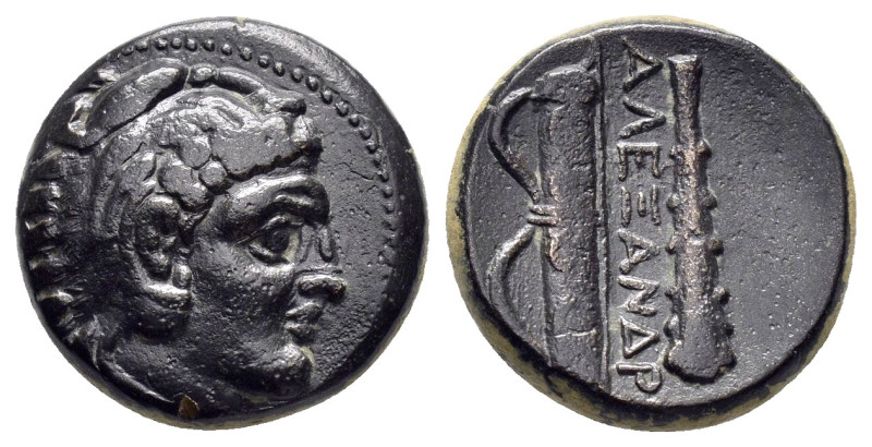 KINGS of MACEDON. Alexander III The Great.(336-323 BC).Uncertain mint.Ae.

Obv :...