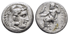 KINGS of MACEDON. Philip III Arrhidaios.(323-317 BC).Magnesia ad Maeandrum.Drachm.

Obv : Head of Herakles right, wearing lion skin.

Rev : ΦIΛIΠΠOY.
...