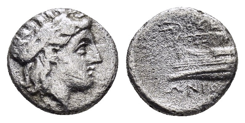 BITHYNIA. Kios.(Circa 350-300 BC).Diobol.
 
Obv : Laureate head of Apollo right....