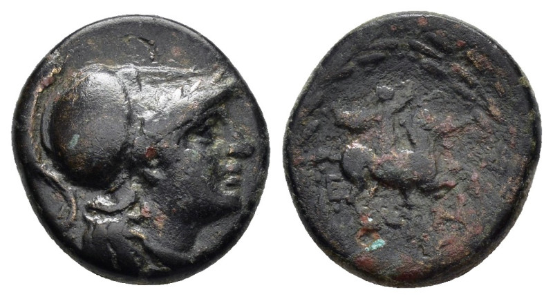 AEOLIS. Elaia.(Circa 450-400 BC).Ae.

Obv : Head of Athena to left, wearing cres...