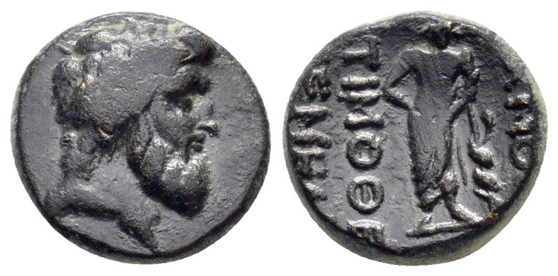 PHRYGIA. Akmoneia.(1st century BC).Ae.

Obv : Head of Zeus right, wearing oak wr...