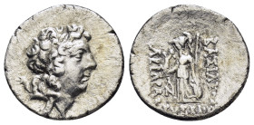 KINGS of CAPPADOCIA. Ariarathes IX Eusebes Philopator (Circa 100-85 BC). Drachm. 

Obv : Diademed head right.

Rev : ΒΑΣΙΛΕΩΣ / APIAPAΘOY / EYΣEBOYΣ.
...