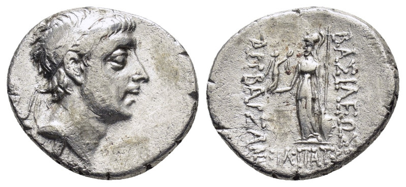 KINGS of CAPPADOCIA.Ariobarzanes II.(63-52 BC).Drachm.

Obv : Diademed head righ...