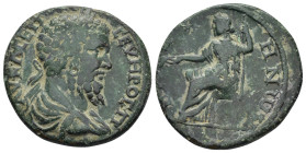 THRACE. Bizya. Septimius Severus (193-211). Ae.

Obv : AV K Λ CΕΠ CEVHPOC.
Laureate, draped and cuirassed bust right.

Rev : BIZVHNωN.
Demeter seated ...
