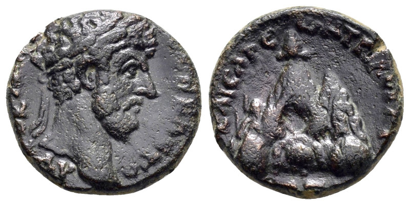 CAPPADOCIA. Caesarea. Marcus Aurelius.(161-180). Ae.

Obv : AYTOKPA ANTWNEINOC.
...