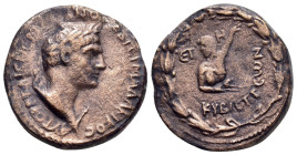 CAPPADOCIA.Cybistra.Trajan (98-117). Ae. //////

Obv : ΑΥΤΟΚΡ ΚΑΙϹ ΝЄΡ ΤΡΑΙΑΝΟϹ ϹЄΒ ΓЄΡΜΑ ΔΑΚΙΚΟϹ.
laureate head to right.

Rev : ΚΥΒΙϹΤΡЄѠΝΕΤ Η....