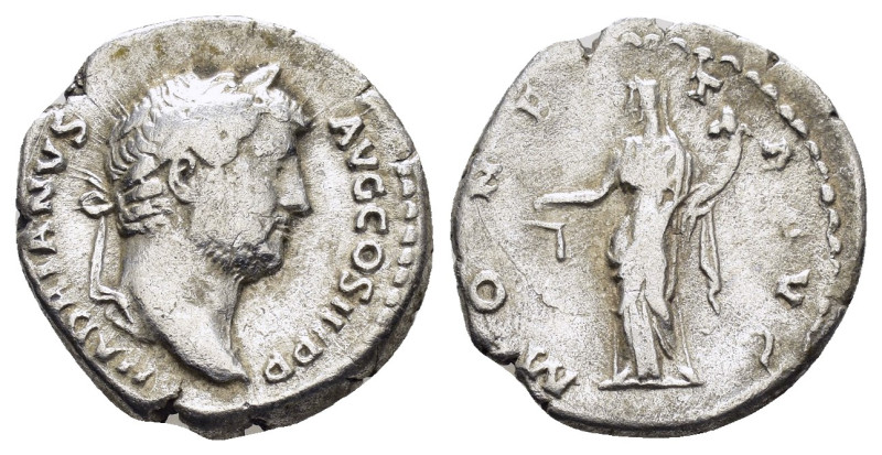 HADRIAN (117-138).Rome.Denarius.

Obv : HADRIANVS AVG COS III P P.
Bare head rig...