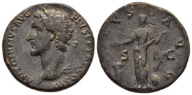 ANTONINUS PIUS.(138-161).Rome.Sestertius. //////

Obv : ANTONINVS AVG PIVS P P TR P COS III.
Laureate head to left.

Rev : SALVS AVG S C.
Salus, drape...