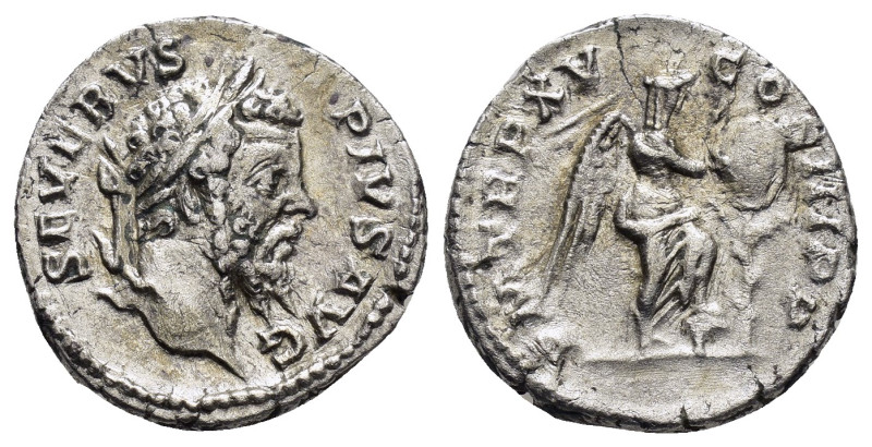 SEPTIMIUS SEVERUS (193-211).Rome.Denarius. 

Obv: SEVERVS PIVS AVG.
Laureate hea...