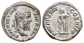 SEPTIMIUS SEVERUS (193-211).Rome.Denarius. 

Obv : SEVERVS PIVS AVG.
Laureate head right.

Rev : P M TR P XVIII COS III PP.
Neptune standing left, lea...