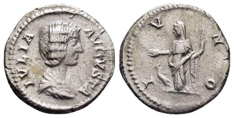 JULIA DOMNA (Augusta, 193-217).Rome.Denarius.

Ob v: IVLIA AVGVSTA.
Draped bust ...