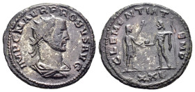 PROBUS (276-282). Antoninianus. Antioch.

Obv : IMP C M AVR PROBVS P F AVG.
Radiate, draped and cuirassed bust right.

Rev : CLEMENTIA TEMP / XXI.
Pro...