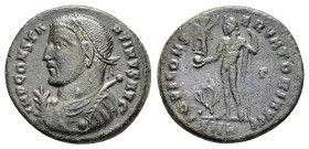 CONSTANTINE I THE GREAT (307-337). Follis. Kyzikos.

Obv : IMP CONSTANTINVS AVG.
Laureate and draped bust left with sceptre, globe and mappa.

Rev : I...