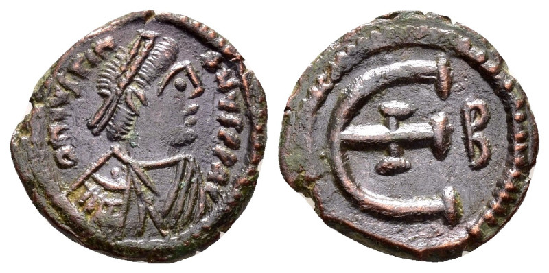 JUSTINIAN I (527-565). Pentanummium. Antioch.

Obv : D N IVSTINIANVS P P AVG.
Di...