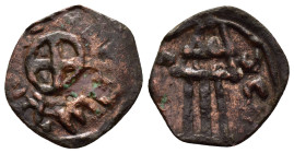 ARMENIA, Cilician Armenia. Baronial. Toros II, 1144-1168. Pogh

Obv : Cross.

Rev : Castle or gate.
AC 247. CCA 3. 

Condition : Good very fine. 

Wei...