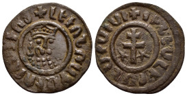 CILICIAN ARMENIA.Levon I.(1198-1219).Tank.

Obv : Crowned lion’s head facing slightly to right.

Rev : Patriarchal cross flanked by stars.
AC 303.

Co...