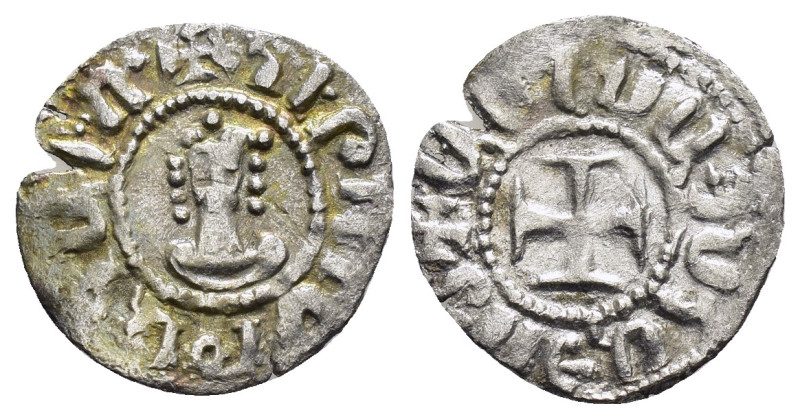 CILICIAN ARMENIA.Hetoum II.(1301-1303).Sis.Obol.

Obv : Crowned facing bust.

Re...