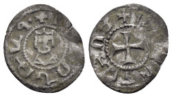 CILICIAN ARMENIA.Levon V.(1373-1393).Sis.Denier.

Obv : Crowned bust facing.

Rev : Cross pattée.
AC 500.

Condition : Good very fine. 

Weight : 0.67...