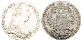 HOLY ROMAN EMPIRE. Maria Theresia.(1740-1780).Günzburg.Reichstaler.

Obv : M THERESIA D G R IMP HU BO REG.
Diademed, veiled and draped bust right.

Re...